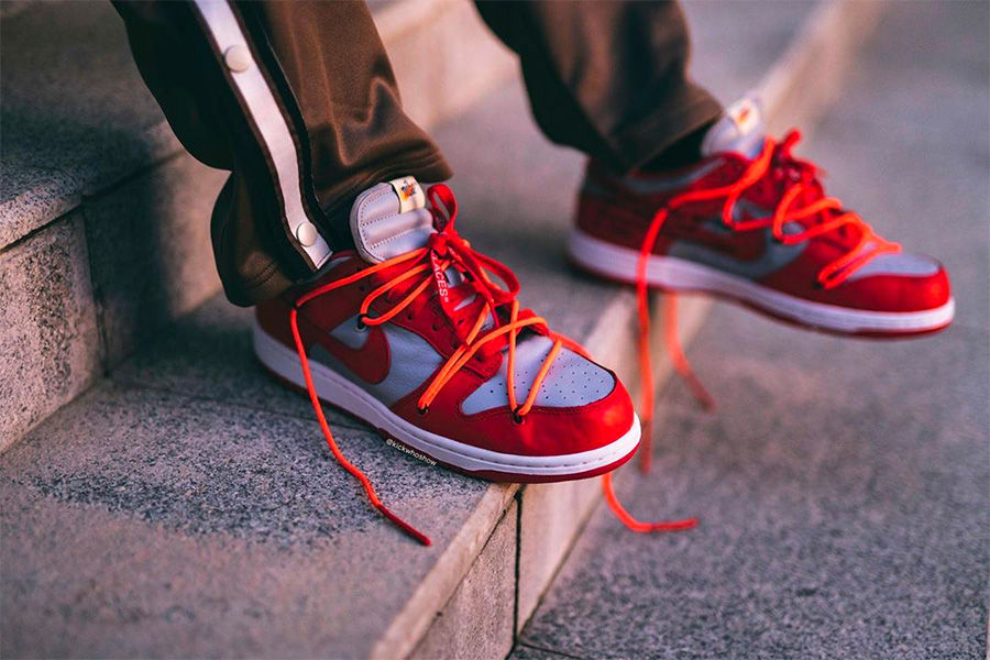 OFF-WHITE,Nike,Dunk Low,CT0856  醒目配色！OFF-WHITE x Nike Dunk Low 灰红实物图释出！