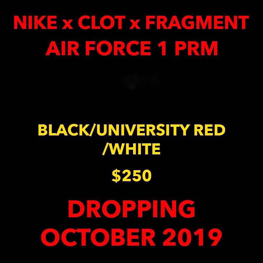 CLOT,fragment design,Nike  惊了！真的有 CLOT x 闪电 x Nike 三方联名！新图来了