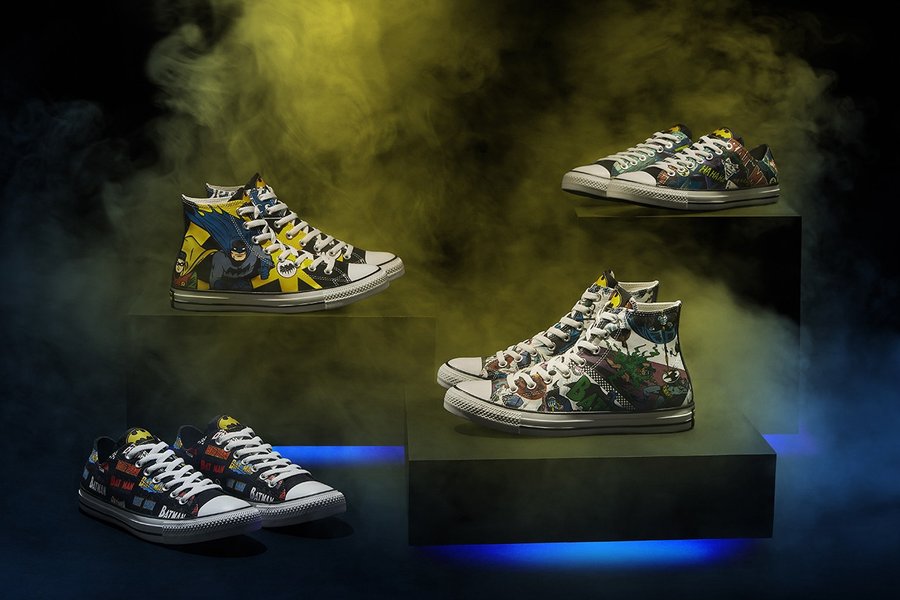 Converse,All Star,Chuck 70,  漫画情节 + 历年 Logo 装饰！蝙蝠侠联名 Converse 系列下月登场！