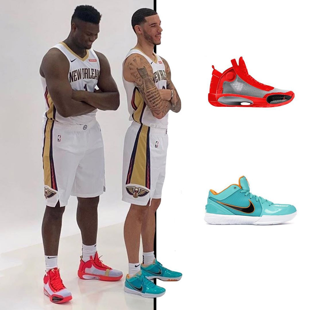 AJ34,Air Jordan 34  红金配色！Zion 上脚曝光全新 Air Jordan 34！