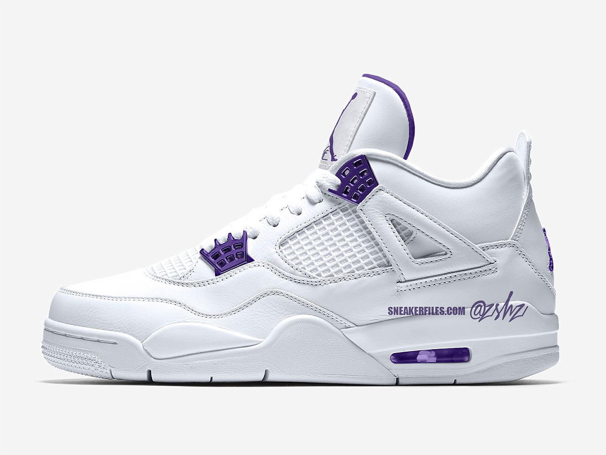 CT8527-115,AJ4,Air Jordan 4 CT8527-115 AJ4 又一双白色 Air Jordan 4 新品要来了！还是白紫配色！