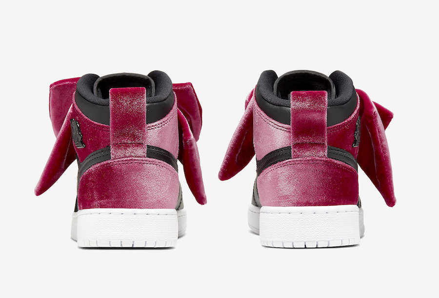 Air Jordan 1,AJ1,发售,CK5678-006  超大丝绒蝴蝶结！这双 Air Jordan 1 新品也太可爱了吧！