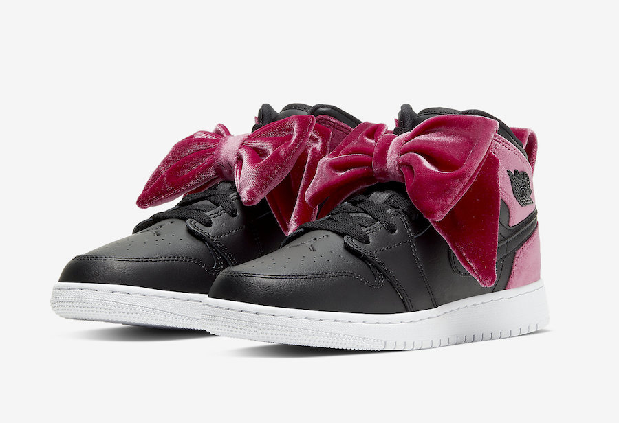Air Jordan 1,AJ1,发售,CK5678-006  超大丝绒蝴蝶结！这双 Air Jordan 1 新品也太可爱了吧！