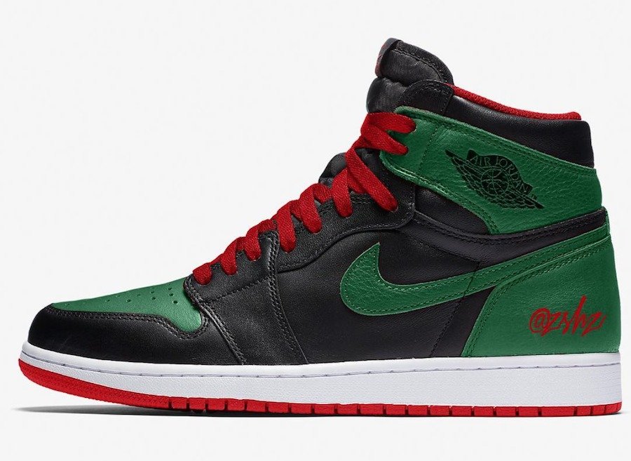 AJ1,Air Jordan 1,555088-030  黑绿 Air Jordan 1 明年 2 月发售！实物谍照首度曝光！