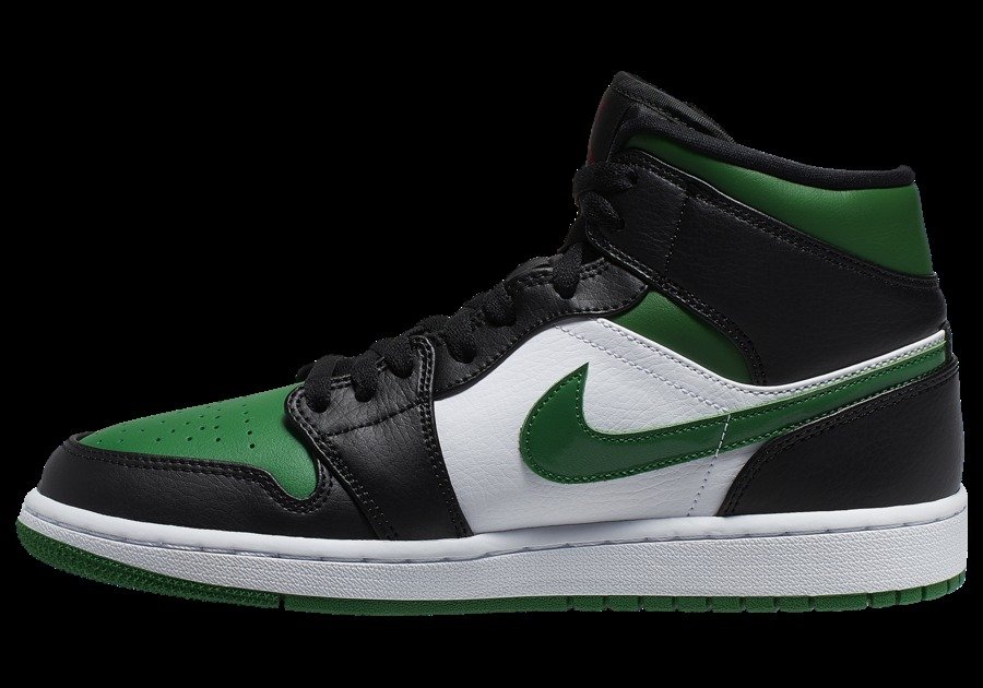 Air Jordan 1 mid,AJ1 mid,发售,Jo  凯尔特人还是黑绿脚趾？这双 AJ1 Mid 新品有点狠！