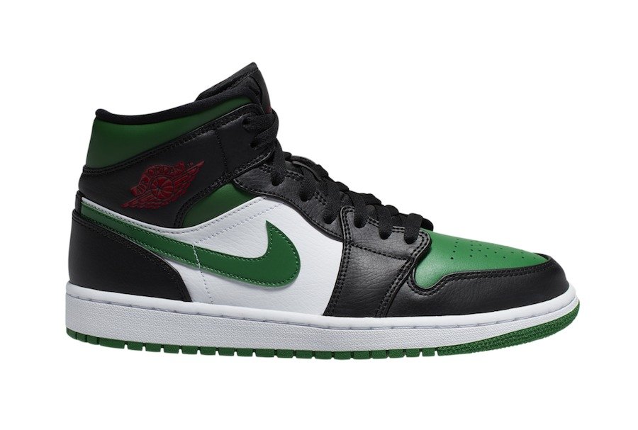 Air Jordan 1 mid,AJ1 mid,发售,Jo  凯尔特人还是黑绿脚趾？这双 AJ1 Mid 新品有点狠！