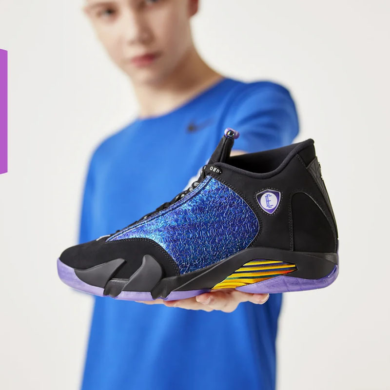 Air Jordan 14,AJ14,Doernbecher  幻彩鞋面！慈善 AJ14 官图曝光，细节美如画！