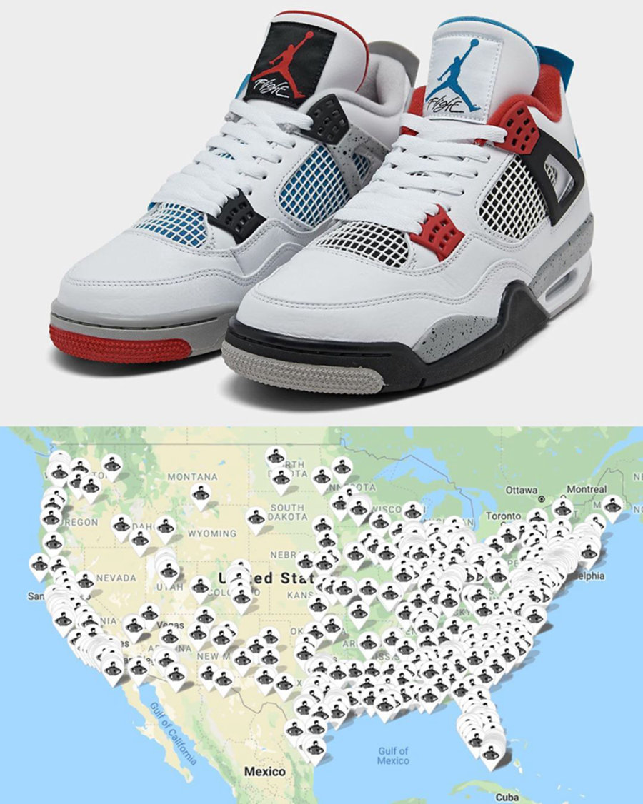 AJ,AJ4,Air Jordan 4,What The,C  美国货量图释出！Air Jordan 4 “What The” 天猫正式预告！