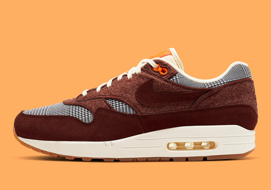 Air Max 1,Nike,CT1207-200,发售  契合秋季格调，浓郁古着风格！全新配色 Air Max 1 即将发售！