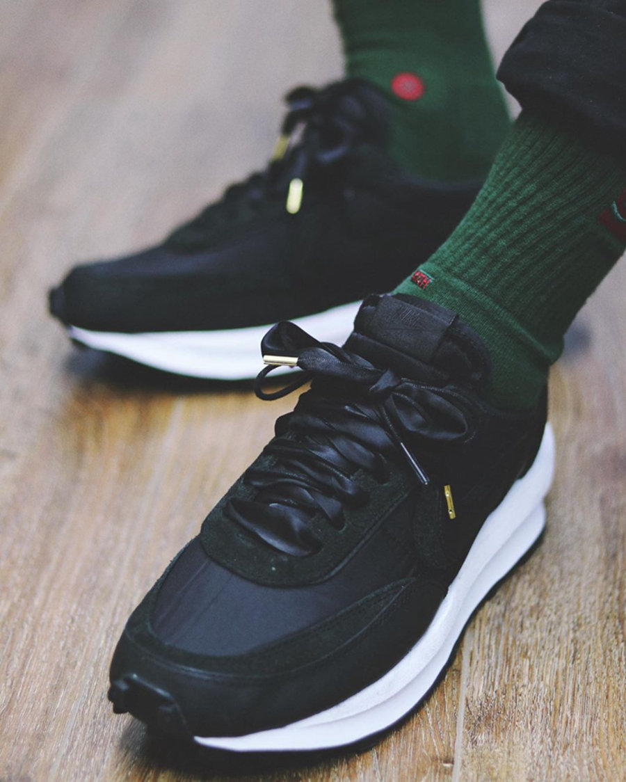 LDV Waffle,Nike,Sacai  绸缎鞋面可还行？纯色 sacai x Nike LDV Waffle 还能这样穿！