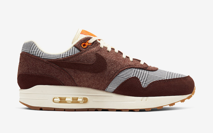 Nike,Air Max 1,CT1207-200,发售  复古绅士气质，非常适合秋冬穿！全新配色 Air Max 1 下月发售！