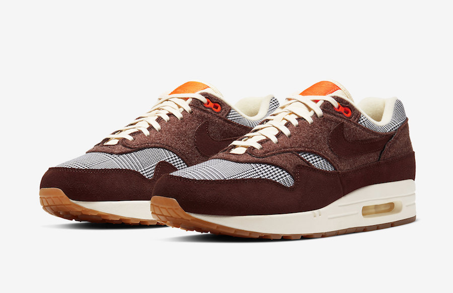 Nike,Air Max 1,CT1207-200,发售  复古绅士气质，非常适合秋冬穿！全新配色 Air Max 1 下月发售！