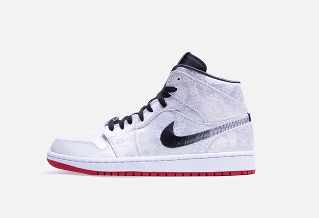Air Jordan,AJ1 Mid,CU2804-100,  冠希亲晒白丝绸 AJ1 Mid 撕开效果！本周多渠道发售！