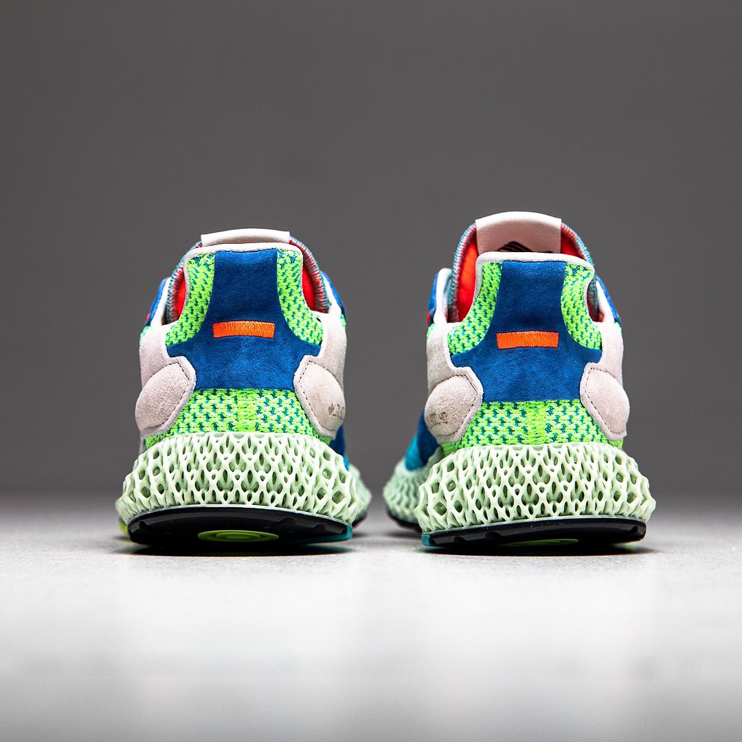 adidas,ZX 4000 4D,发售  上脚超吸睛！雪碧配色 ZX 4000 4D 官网现已发售