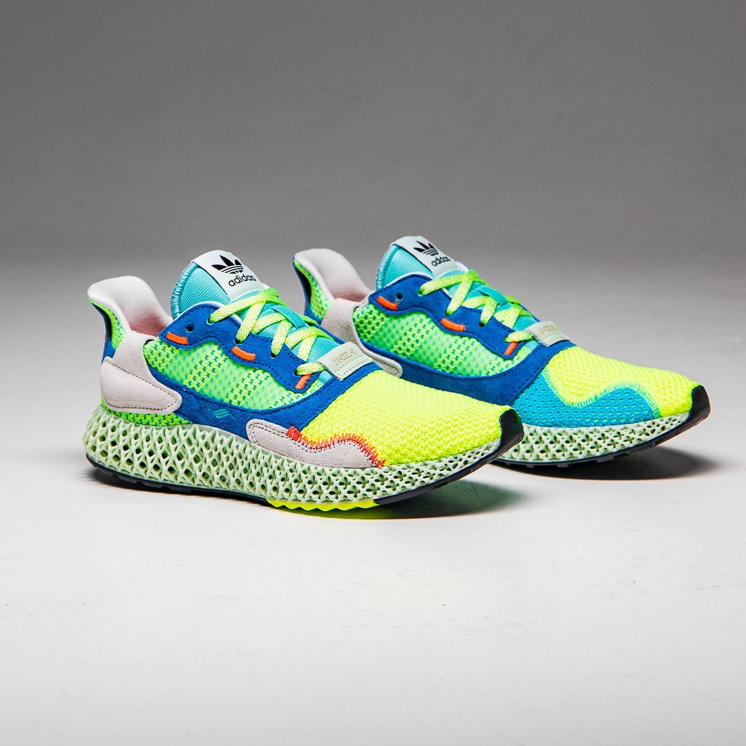adidas,ZX 4000 4D,发售  上脚超吸睛！雪碧配色 ZX 4000 4D 官网现已发售