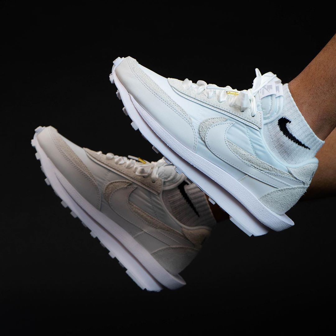 Nike,sacai,LDV Waffle,BV0073-1  顶级奢华小白鞋！纯白 sacai x LDV Waffle 上脚照曝光！