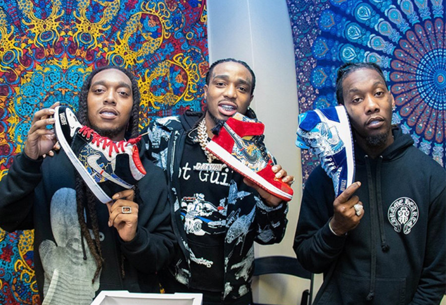 AJ1,Air Jordan 1,明星  全世界仅此一双！顶级说唱团队 Migos 晒出个人专属 AJ1！