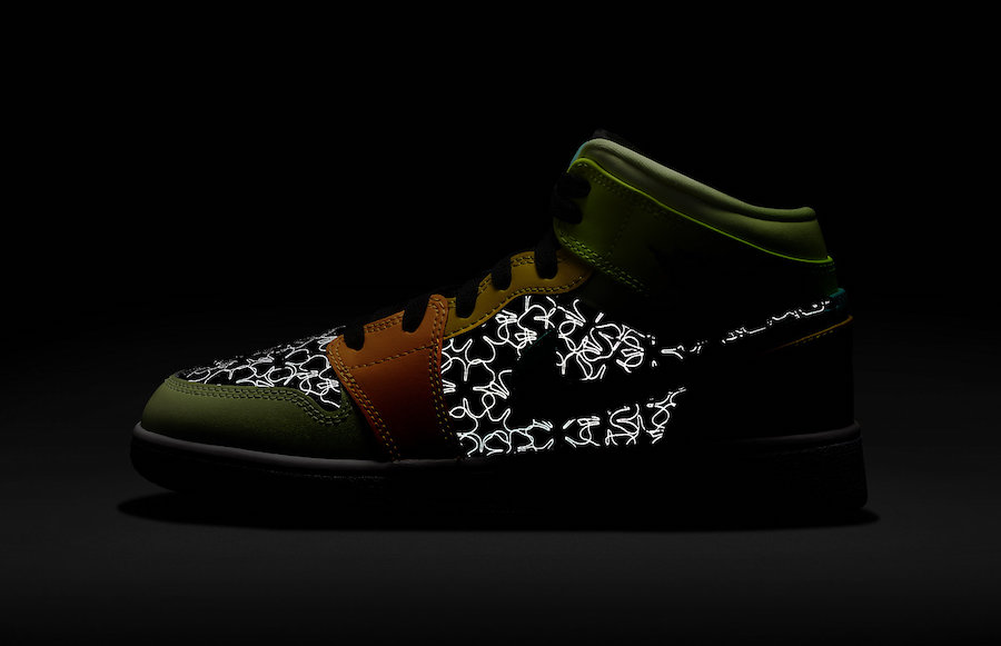 Air Jordan 1 Mid,AJ1,发售,BQ6931  暗藏反光四叶草！糖果色 Air Jordan 1 Mid 新品即将发售！