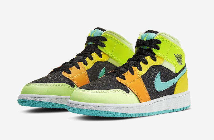 Air Jordan 1 Mid,AJ1,发售,BQ6931  暗藏反光四叶草！糖果色 Air Jordan 1 Mid 新品即将发售！