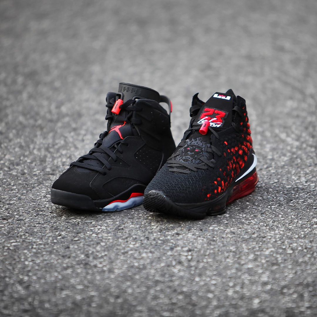LeBron 17,LeBron Watch,发售,Air  黑红 AJ6 同款装扮！这双 LeBron 17 新品浑身都是戏！