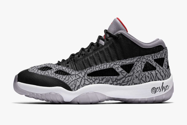 AJ,AJ11,Air Jordan 11 Low IE,B  黑水泥 Air Jordan 11 Low IE 发售信息释出！还有最新效果图！