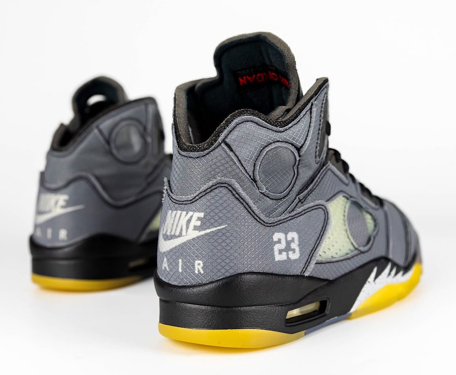OW,AJ5,OFF-WHITE,Air Jordan 5,  详细日期公布！鞋盒曝光！OW x Air Jordan 5 下月发售！