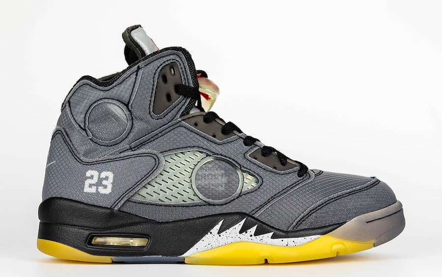 OW,AJ5,OFF-WHITE,Air Jordan 5,  详细日期公布！鞋盒曝光！OW x Air Jordan 5 下月发售！