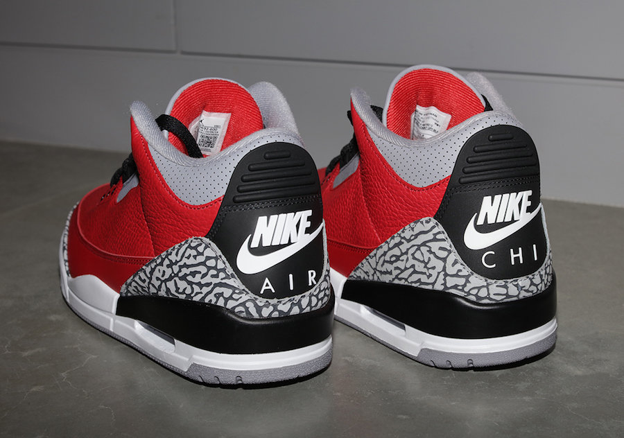 CK5692-600,Air Jordan 3,Red Ce  独特芝加哥后跟！红水泥 Air Jordan 3 规格超高，下月发售！