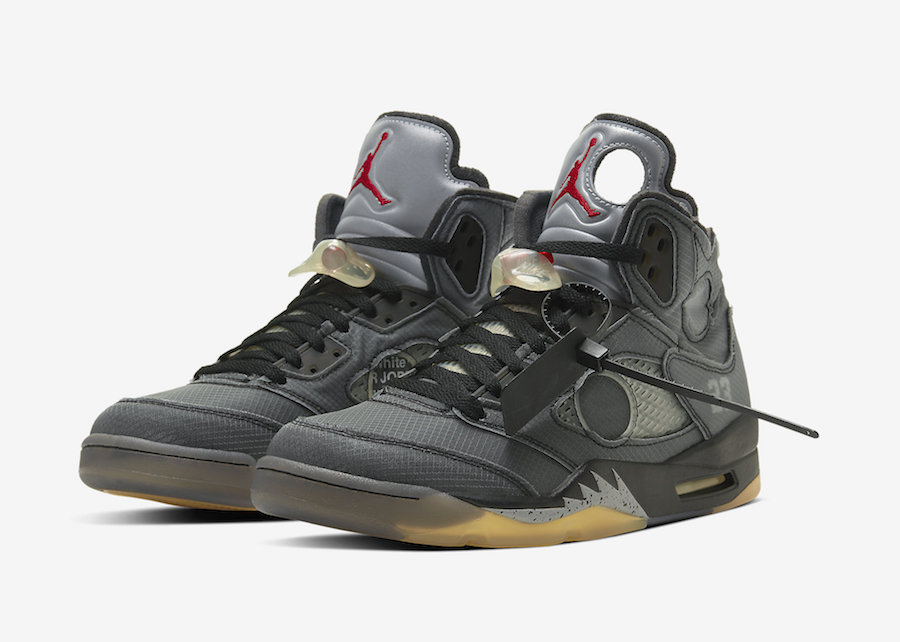 CT8480-001,AJ5,Air Jordan 5 CT8480-001 特殊鞋盒太酷了吧！OW x AJ5 官图来了！细节看个够！