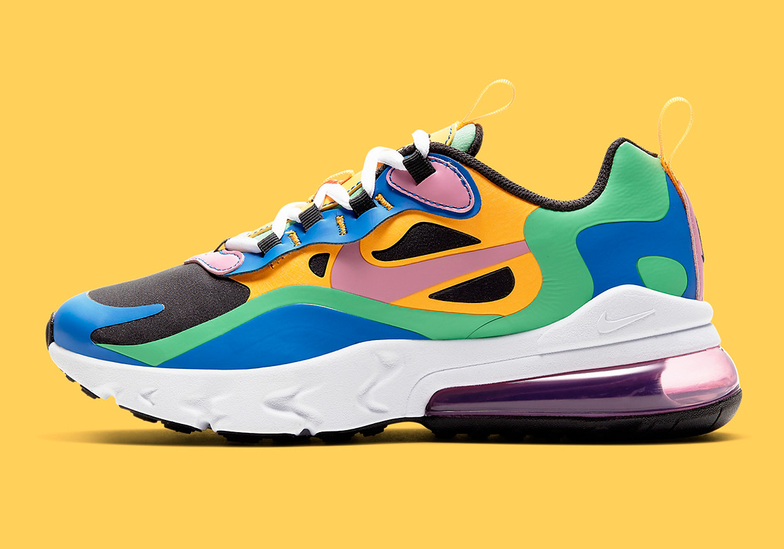 Nike,Air Max 270 React GS,CU46  配色活力十足！全新 Air Max 270 React 现已发售！