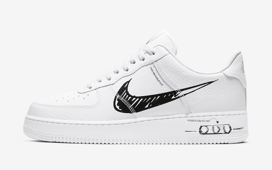 Nike,AF1,Air Force 1,CW7581-10  手绘风球鞋越来越火！全新 Air Force 1 即将发售