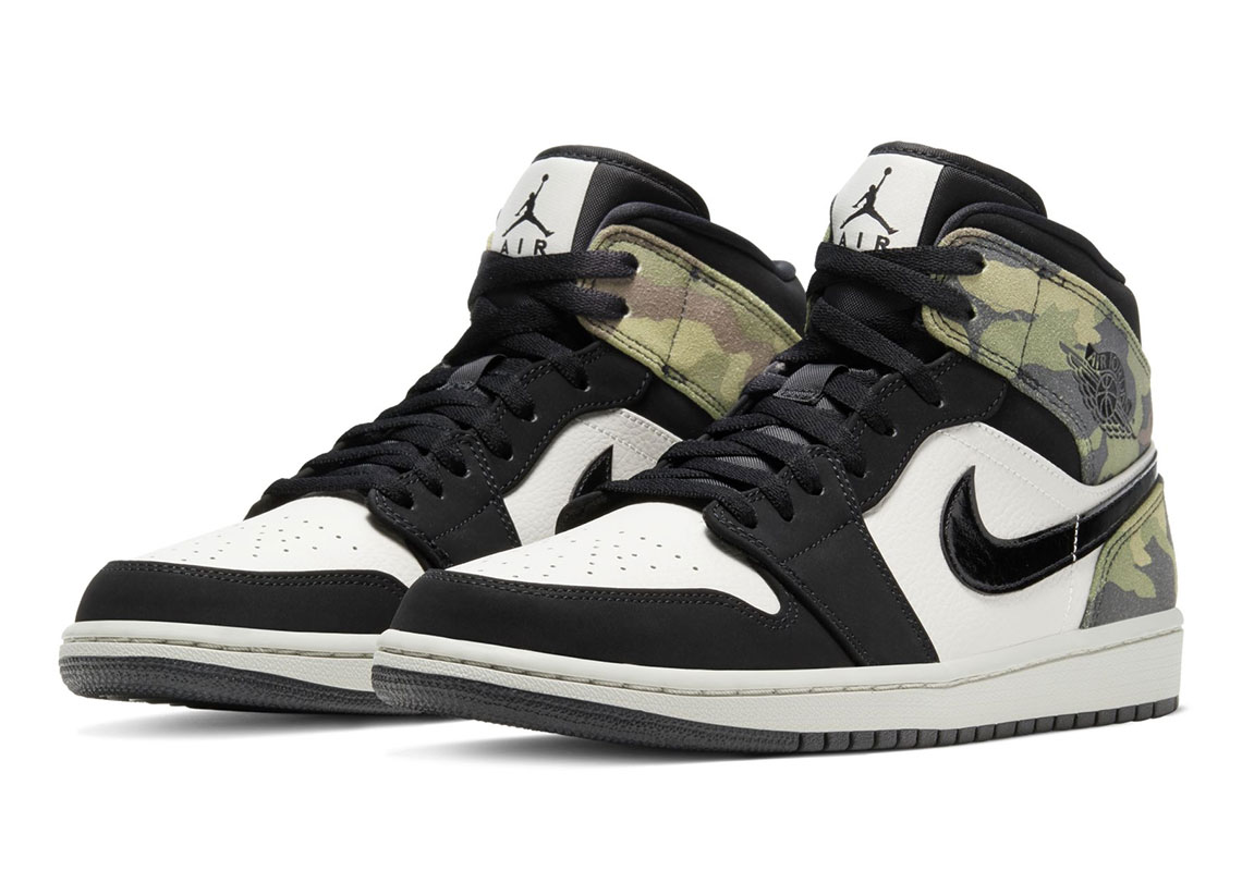 AJ1,Air Jordan 1 Mid,  罕见迷彩配色！这双 Air Jordan 1 Mid 太帅了！