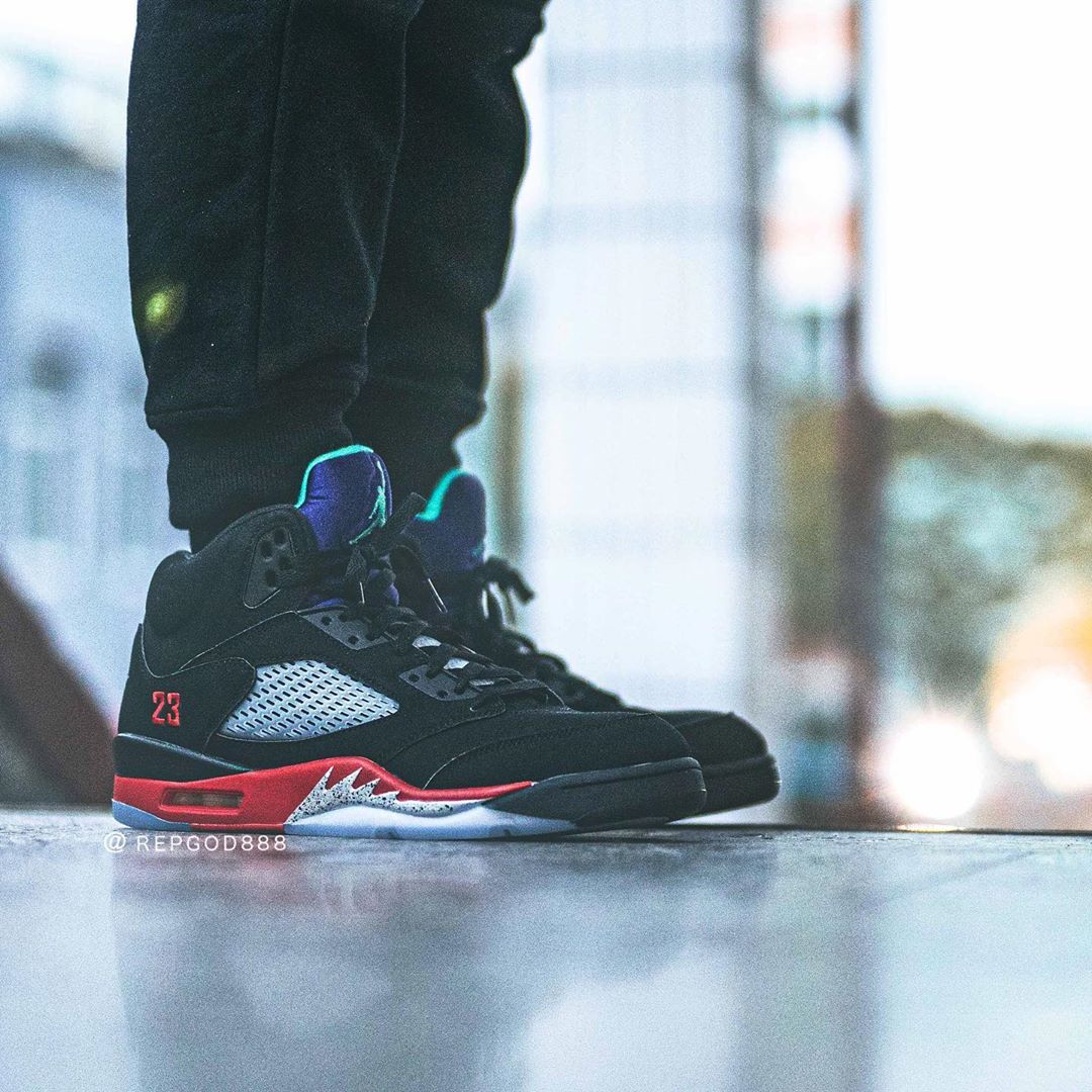 AJ5,Air Jordan 5,CZ1786-001,发售  Air Jordan 5 “Top 3” 最新上脚照曝光！五月正式发售