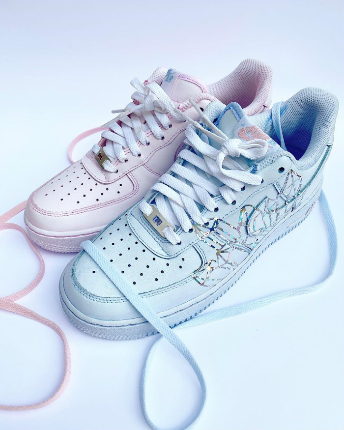 The Custom Movement,Nike,Air F  995 银饰 + 施华洛世奇水晶！这双 Air Force 1 有点炫！