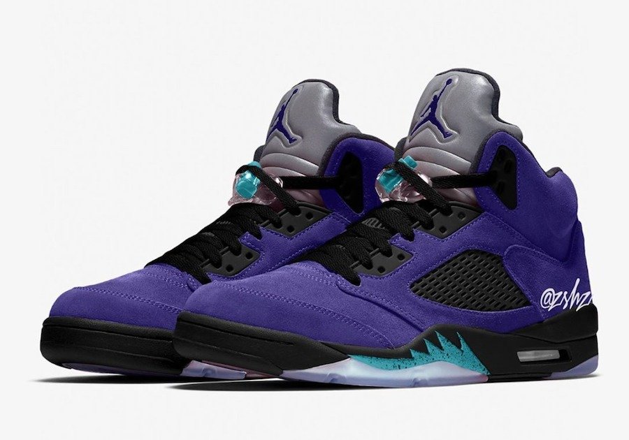 AJ5,Air Jordan 5,136027-500,发售  紫葡萄 Air Jordan 5 最新实物曝光！六月底正式发售