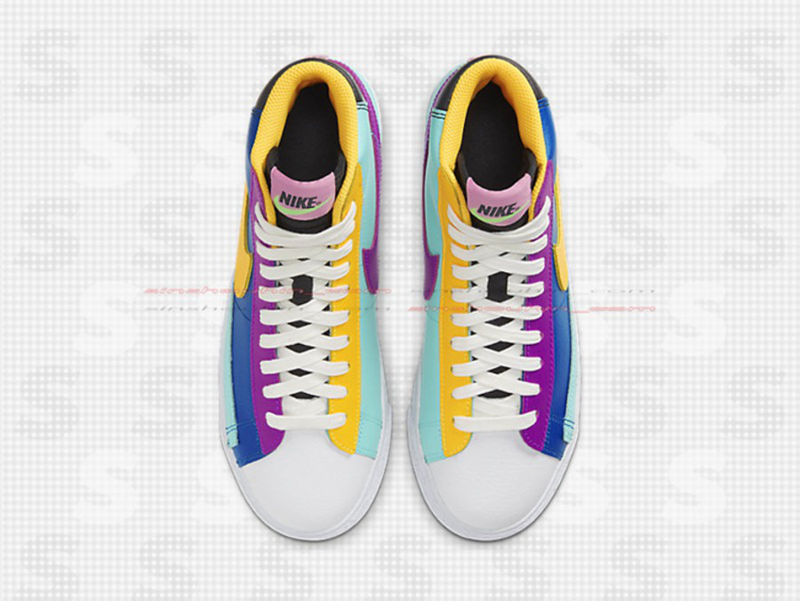 Nike,Blazer Mid,WMNS  多彩拼接风格太惹眼！这双 Nike Blazer Mid 你打几分？