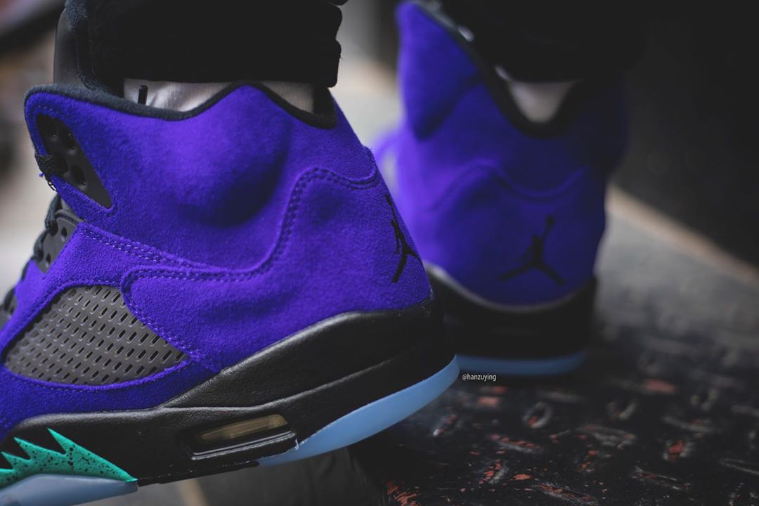 136027-500,AJ5,Air Jordan 5 136027-500 AJ5 新紫葡萄 Air Jordan 5 上脚图来了！真的有点亮骚！