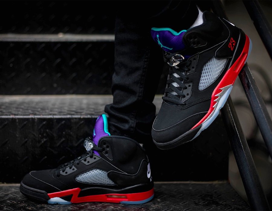 AJ5,Air Jordan 5,CZ1786-001,发售  Air Jordan 5 “Top 3” 上脚意外好看！延期至五月底发售