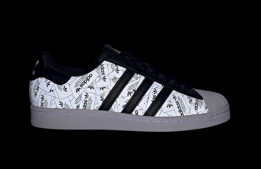 adidas,superstar,FV2819,发售  满印标签装饰，暗藏亮眼反光！新配色 adidas 贝壳头即将发售！