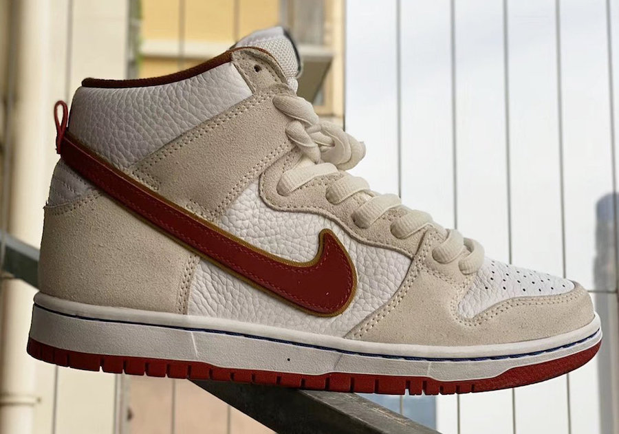 Dunk SB Hi,发售,Nike  荔枝皮 + 翻毛皮！白红 Dunk SB High 首次曝光实物！超复古！