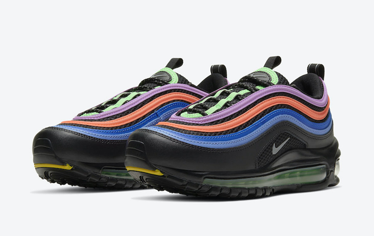 Nike,Air Max 97,Black Multi,GS  鞋面暗藏玄机！彩虹 Air Max 97 即将发售，但是...