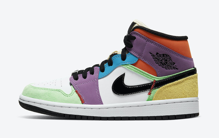 AJ1,Air Jordan 1 Mid,CW1140-10  风格酷似「大金表」联名！多彩 AJ1 Mid 下周发售