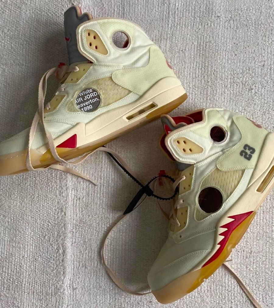OFF-WHITE,AJ5,Air Jordan 5,CT8  第二双 OFF-WHITE x AJ5 年底发售！Virgil 展示土豪穿法！