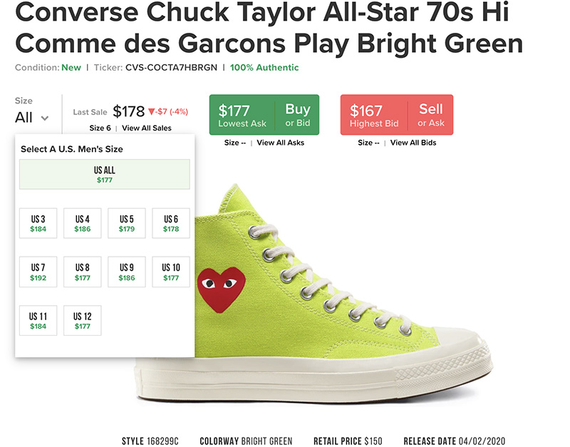 COMME des GARÇONS PLAY,CDG,Con  市价略贵！糖果桃心 CDG PLAY x Converse 国内发售信息更新