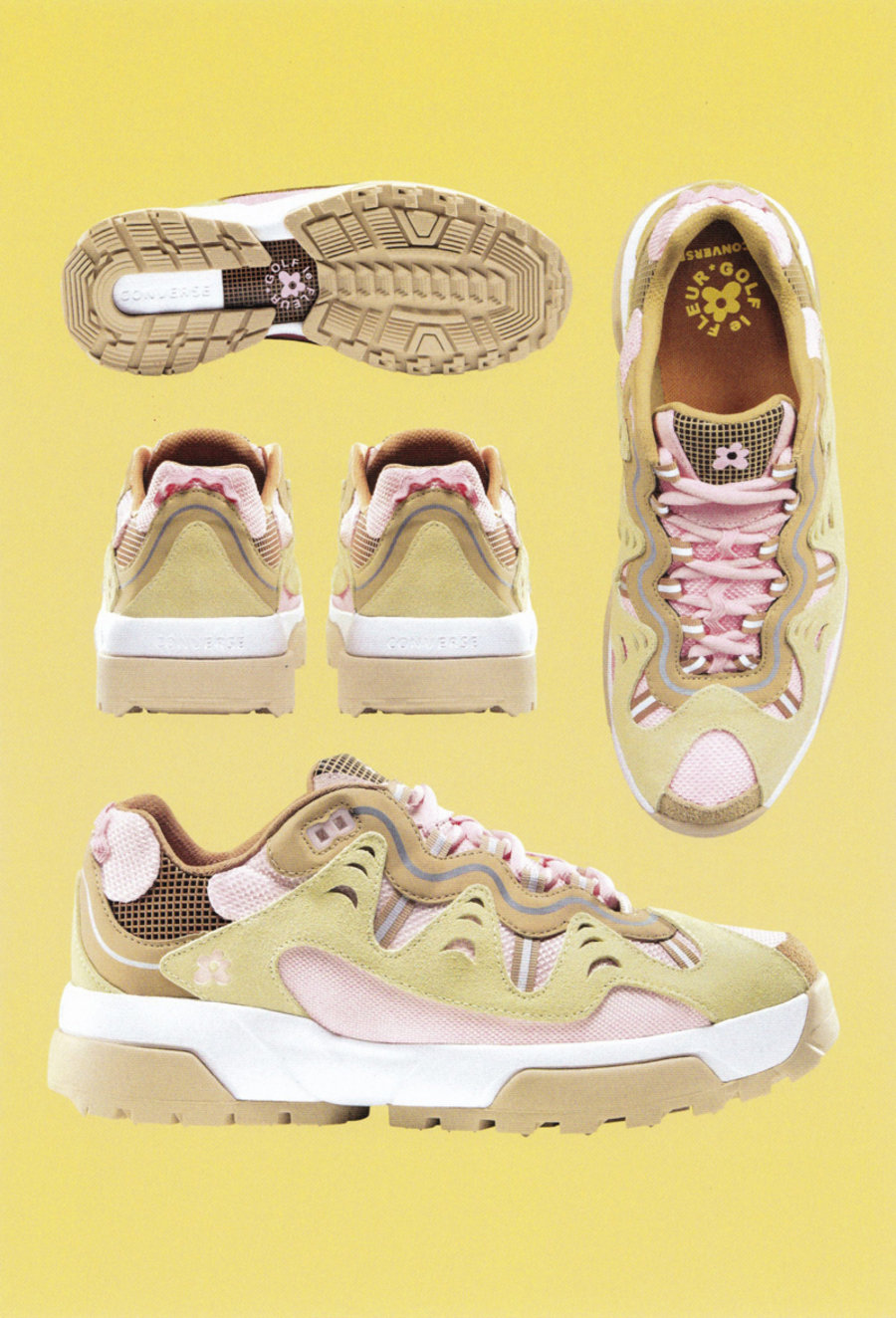 Converse,GOLF le FLEUR*,Gianno  清爽春夏色调！Converse 全新小花联名系列本周发售