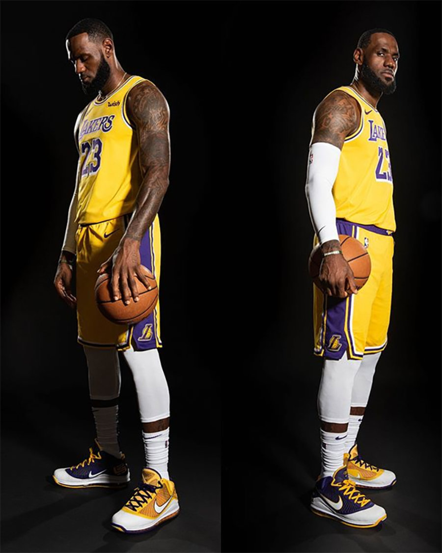 Nike,LeBron 7,CW2300-500,发售  詹姆斯亲穿的湖人 LeBron 7 官图释出！将于下周发售