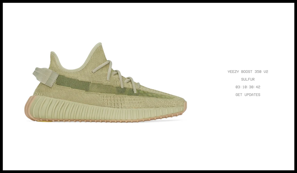 Yeezy 350 V2,Sulfur,发售  神仙颜值！「抹茶绿」Yeezy 350 V2 本周北美限定发售！