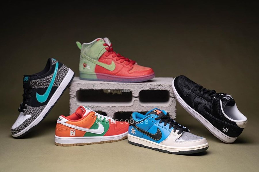 Dunk SB,Nike,BE@RBRICK  今年重磅 Dunk SB 集体曝光！其中一款竟是天价联名回归！
