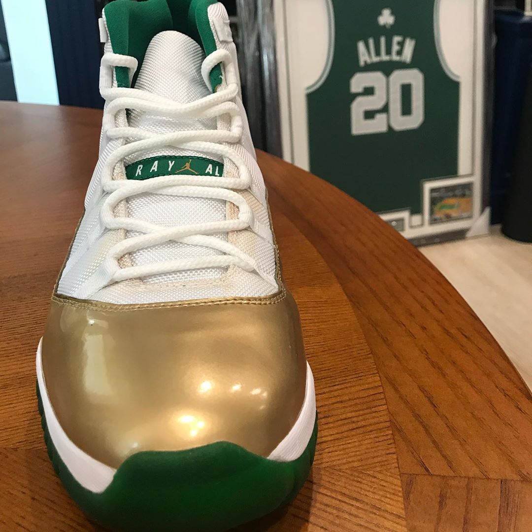 AJ11,Air Jordan 11,RAY ALLEN  罕见凯尔特人配色！雷阿伦专属 Air Jordan 11！
