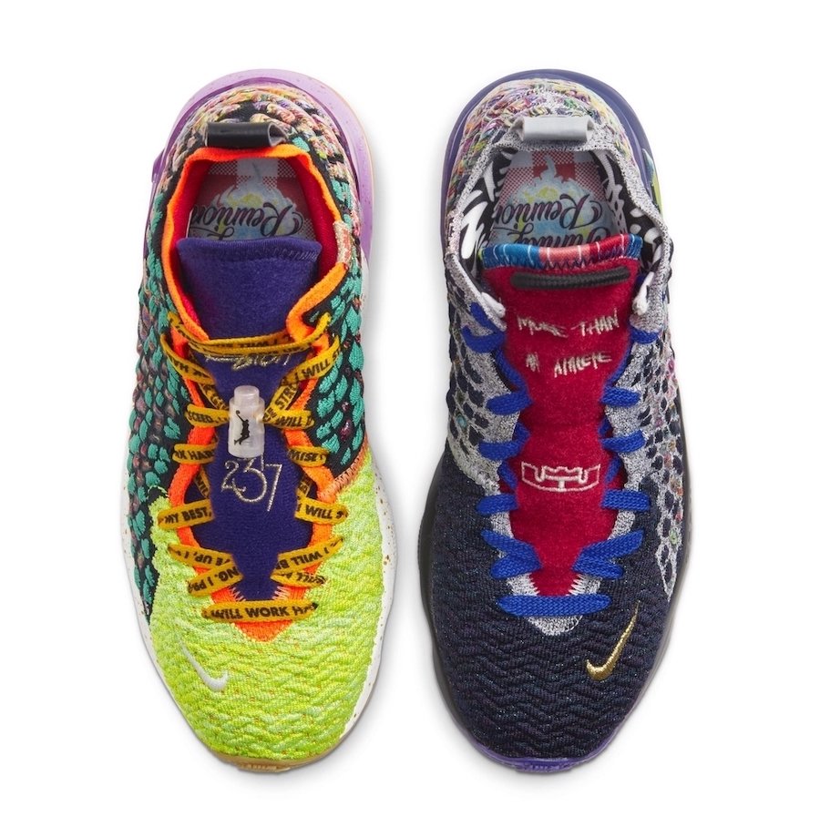 LeBron 17,Nike,CV8079-900  细节数不过来！LeBron 17 “What The” 能让你玩上一整天！